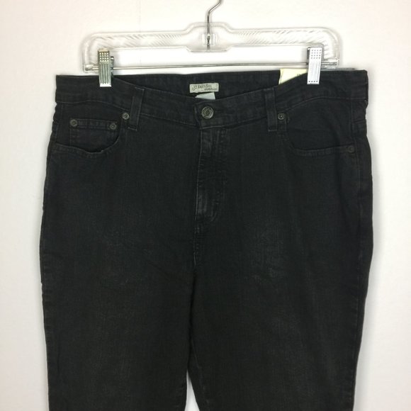 NWT St. John's Bay Straight Bootcut Jeans Size 16 Womans High Rise Faded Black - Picture 4 of 12
